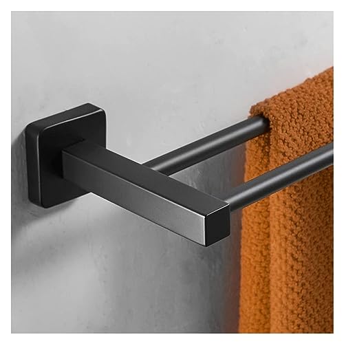 Towel BAR Rack Towel Rack Wall Mounted Towel Rails,Bath Double Towel Storage Rack Towel Bar Space Aluminum Towel Rod for Bathroom or Kitchen, Bathroom Hardware/50Cm (Size : 60Cm)