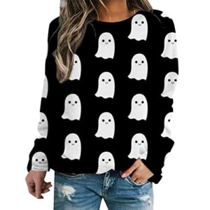 halloween shirts for women vintage womens halloween print o neck sweatshirt pumpkin fit pullover tops casual long sleeve workout shirts loose blouse