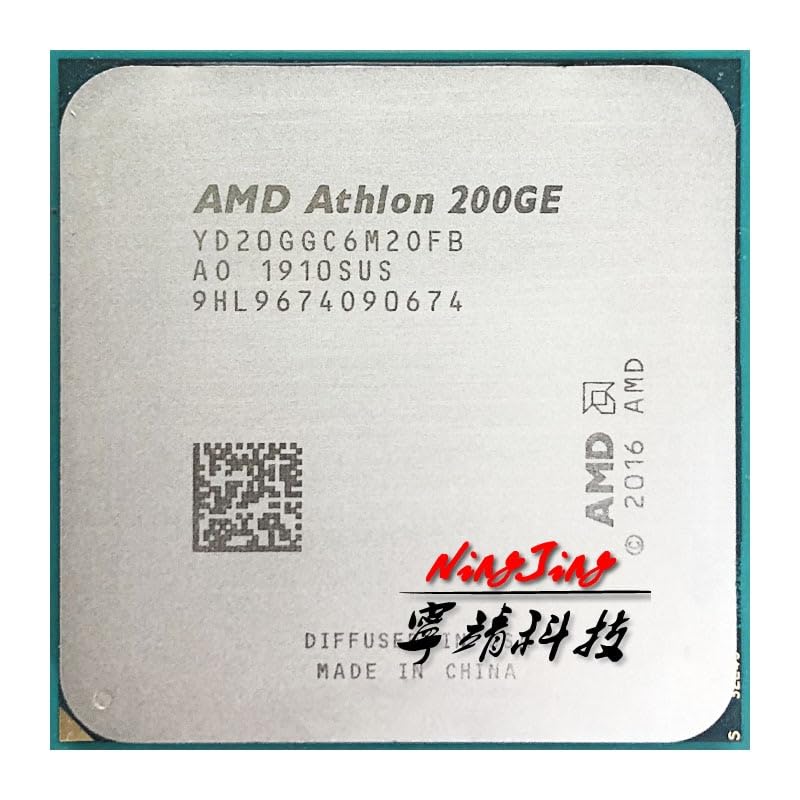 SAAKO Athlon 200GE X2 200GE 3.2 GHz Dual-Core Quad-Thread CPU Processor YD200GC6M2OFB / YD20GGC6M2OFB Socket AM4 Making Computers Process Data Faster