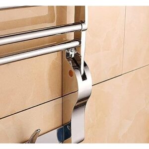 TOWEL BAR RACK Towel Rack Bathroom Stainless Steel Bath Towel Rod with Hook,Wall Mounted Swing Towel Bar - Bathroom Kitchen Swivel Towel Rack Hanger Holder Organizer,Folding Space Saver Towel Rail Tow