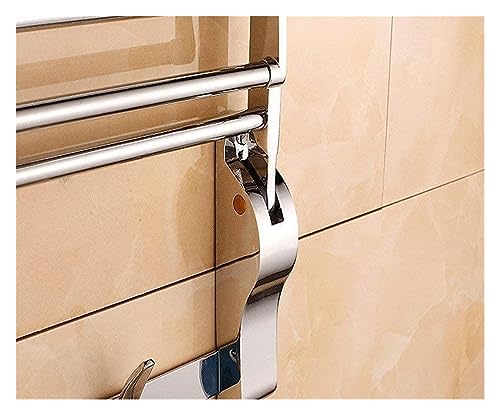 TOWEL BAR RACK Towel Rack Bathroom Stainless Steel Bath Towel Rod with Hook,Wall Mounted Swing Towel Bar - Bathroom Kitchen Swivel Towel Rack Hanger Holder Organizer,Folding Space Saver Towel Rail Tow