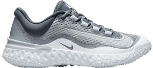 nike alpha huarache elite 4 turf dv0496-012 wolf grey-white-cool grey women's softball shoes 7.5 us