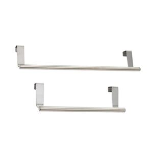 angoily 2pcs cabinet towel holder kitchen dish rack bathroom towel hanger over the cabinet towel hanger stainless steel towel hanger over the door towel bar cupboard towel rack