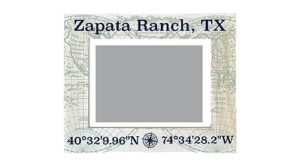 r and r imports zapata ranch texas souvenir wooden photo frame compass coordinates design matted to 4 x 6