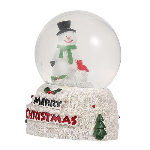 BESTOYARD 1pc Crystal Ball Music Decor Prom Gifts LED Snow Globes Light up Xmas Globe Christmas Light Xmas Ball Tabletop Adornment Glowing Glass Balls Winter Decorate LED 3D