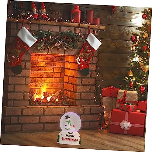 BESTOYARD 1pc Crystal Ball Music Decor Prom Gifts LED Snow Globes Light up Xmas Globe Christmas Light Xmas Ball Tabletop Adornment Glowing Glass Balls Winter Decorate LED 3D