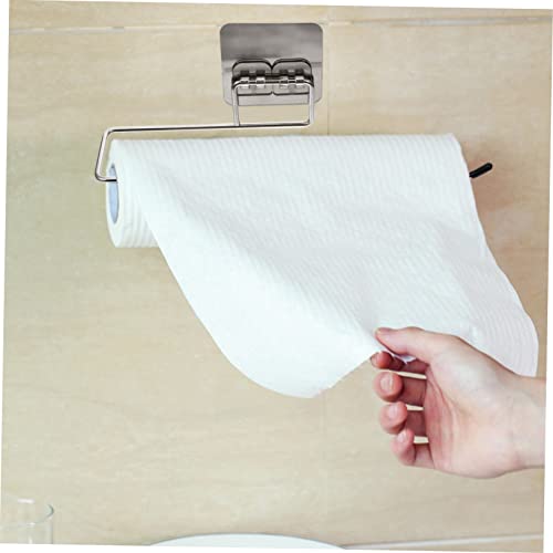 Cabilock 1 Set 4pcs Scouring Pad Paper Towel Holder Towel Rod Hand Towel Holder Paper Holder Towel Holder Stand Paper Towels Holders Toilet Roll Holder Towel Storage Holder Towel Rack