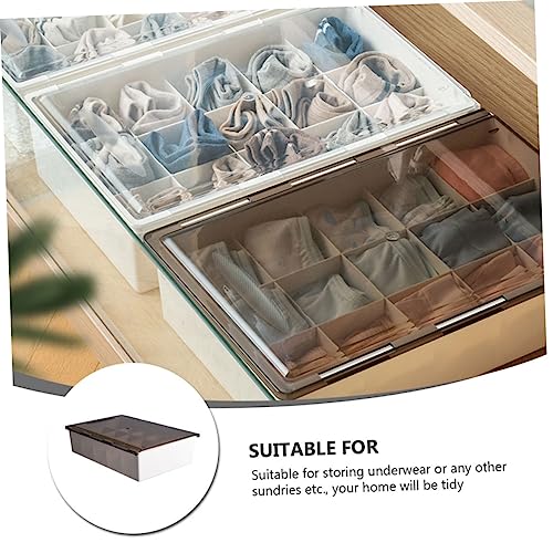 Abaodam 1Pc Box Storage Box containers for clothes plastic container with lid clothes drawers lingerie drawer dividers wall hanging storage bag plastic socks Organizer Bra Storage Tray tie