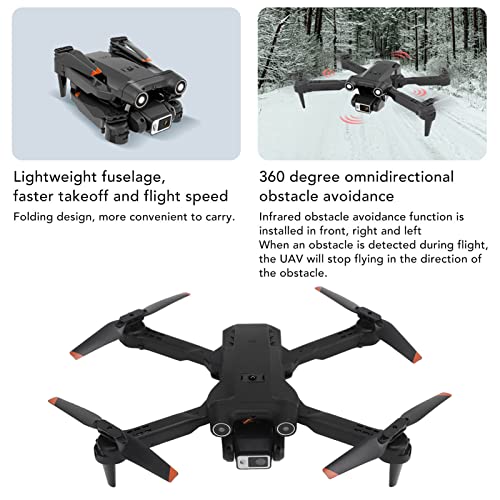 Remote Control Drone Toys Oneclick Return 4 Side Obstacle Avoidance Portable WiFi Connection Outdoor Mini Drone for Adults (Dual Battery)