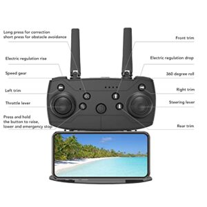 Remote Control Drone Toys Oneclick Return 4 Side Obstacle Avoidance Portable WiFi Connection Outdoor Mini Drone for Adults (Dual Battery)