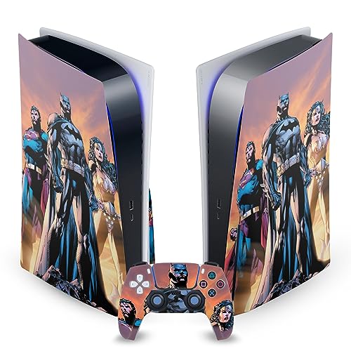 Head Case Designs Officially Licensed Justice League DC Comics Icons Trinity Comic Book Covers Vinyl Faceplate Sticker Gaming Skin Decal Cover Compatible with PS5 Disc Console & DualSense