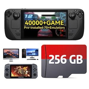 retro games card,handheld game console game card, plug and play built-in 40,000+ retro games/73 emulators/emuelec 4.6 (256g)