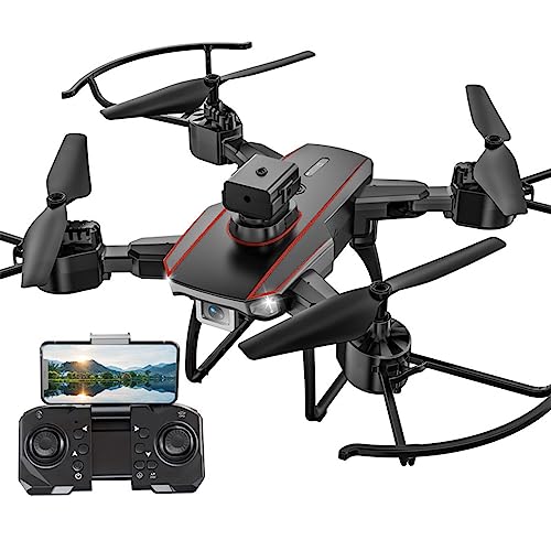 Mini Drone With 4K HD FPV Camera Remote Control Toys Gifts For Boys Girls With Altitude Hold Headless Mode Start Speed Adjustment(Black)