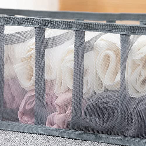 [US Warehouse] Farinull Drawer Underwear Organizer Dividers, Nylon Foldable Wardrobe Organizers and Storage Boxes for Lingerie, Bra, Socks, Underwear, Ties, Scarves, 3 Styles (3pcs-Pink)