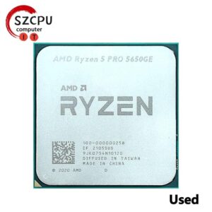 SAAKO Ryzen 5 PRO 5650GE R5 5650E 3.4GHz Six-Core Twelve-Thread 35W CPU Processor L3=16M 100-000000258 Socket AM4 Making Computers Process Data Faster