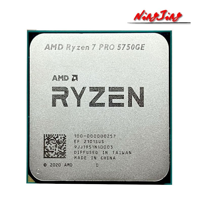 SAAKO Ryzen 7 PRO 5750GE R7 PRO 5750GE 3.2GHz Eight-Core 16-Thread 35W CPU Processor L3=16M 100-000000257 Socket AM4 Making Computers Process Data Faster
