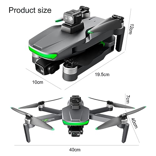 RKSTD 2.7K Camera GPS RC Drone For Adults, Foldable RC Quadcopter, Auto Return, Follow Me, Brushless Motor, Circle Flight, Waypoint Flight, Altitude Hold, Headless Mode