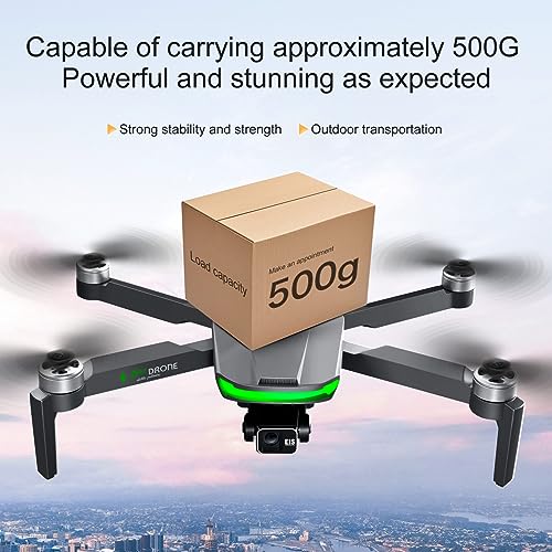 RKSTD 2.7K Camera GPS RC Drone For Adults, Foldable RC Quadcopter, Auto Return, Follow Me, Brushless Motor, Circle Flight, Waypoint Flight, Altitude Hold, Headless Mode