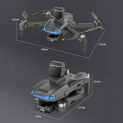 RKSTD RC Drone With High-definition Camera, Foldable RC Quadcopter Suitable For Beginners, Brushless Motor, Automatic Hovering, Voice Control, APP Control, Altitude Hold, GPS One-key Return