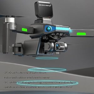 RKSTD RC Drone With High-definition Camera, Foldable RC Quadcopter Suitable For Beginners, Brushless Motor, Automatic Hovering, Voice Control, APP Control, Altitude Hold, GPS One-key Return