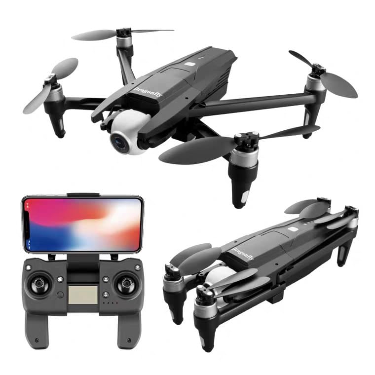 RKSTD FPV RC Drone With HD Camera Real-time Video, WiFi Foldable RC Quadcopter With Gravity Sensor, Voice Control, Gesture Control, Altitude Hold, Headless Mode, 3D Flip