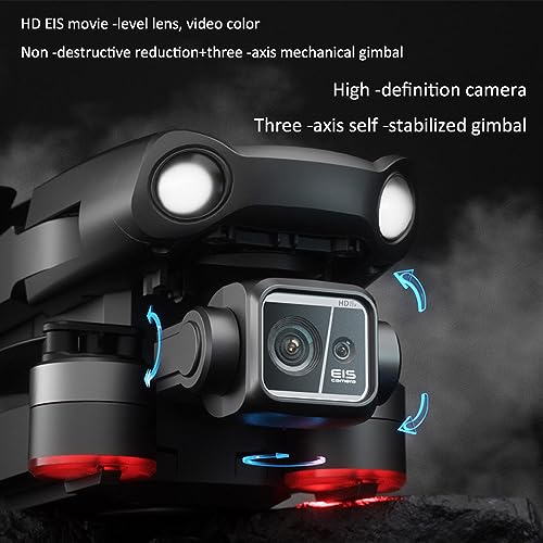 RKSTD 4K Camera GPS RC Drone For Adults, Foldable RC Quadcopter, Brushless Motor, Circle Flight, Waypoint Flight, Auto Return, Follow Me, Altitude Hold, Headless Mode