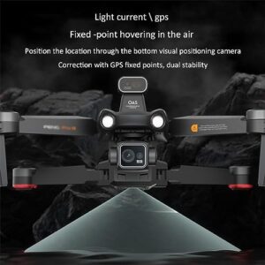 RKSTD 4K Camera GPS RC Drone For Adults, Foldable RC Quadcopter, Brushless Motor, Circle Flight, Waypoint Flight, Auto Return, Follow Me, Altitude Hold, Headless Mode