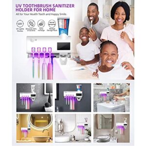 Wall Mounted Automatic Toothpaste Dispenser and Toothbrush Holder for Bathroom Space Saving Over The Door Towel Racks for Bathroom (Black, One Size)