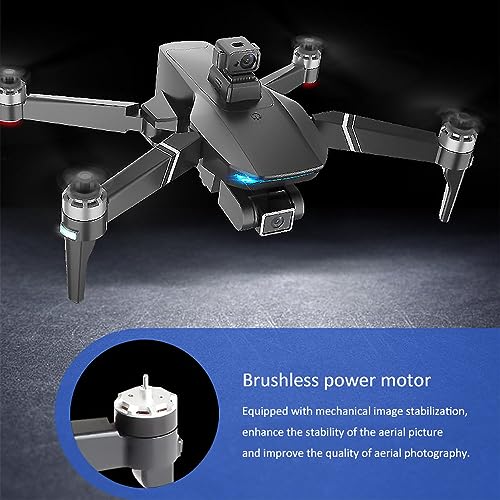 RKSTD Drone With Dual HD Camera - GPS Foldable RC Quadcopter, Brushless Motors, Suitable For Adults And Kids, WiFi FPV RC Drone For Beginners, Trajectory Flight, Auto Hover