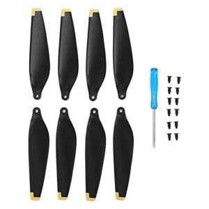 GLOGLOW Drone Propellers, Drone Accessories PC Flexible Drone Wing Blade for Mini 3 (Gold Edge)