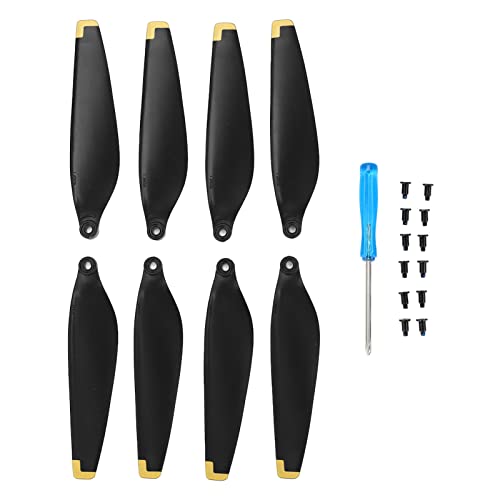 GLOGLOW Drone Propellers, Drone Accessories PC Flexible Drone Wing Blade for Mini 3 (Gold Edge)