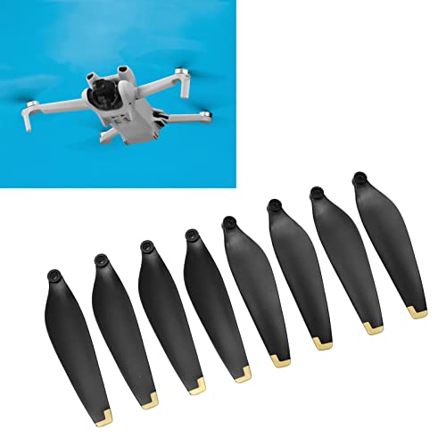 GLOGLOW Drone Propellers, Drone Accessories PC Flexible Drone Wing Blade for Mini 3 (Gold Edge)