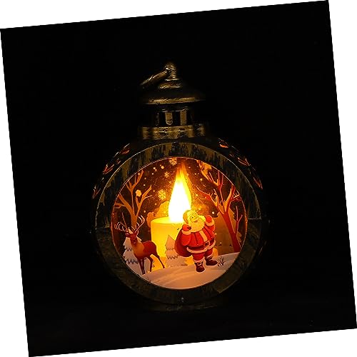 Yardwe 2Pcs Christmas Decoration Gifts Small LED Gift Christmas Snow Globe lamp Xmas Hanging Retro Glass Home Tabletop Adornment Christmas Adornment Showcase Decor Shine Lighting