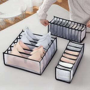 household foldable mesh underwear storage box, socks bra panty drawer type divider wardrobe storage organizer box