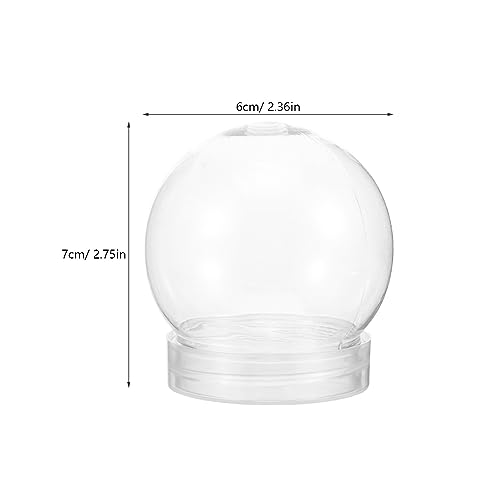 Plastic Snow Globe DIY Clear Plastic Water Globe Snow Globe 4inch 30PCS Clear Snow Globe with Screw Off Cap for DIY Crafts Christmas Home Decoration Snow Globe Kit