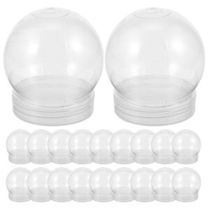didiseaon 20pcs clear plastic water globe snow globes with screw off cap for diy water globe snow globe art crafts christmas table decoration gifts 150ml