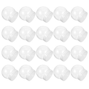 aboofan 20pcs diy snow globe water globe clear plastic snow globe 4inch light bulb water globe jar with screw off cap empty fillable display jar for crafts holiday supplies