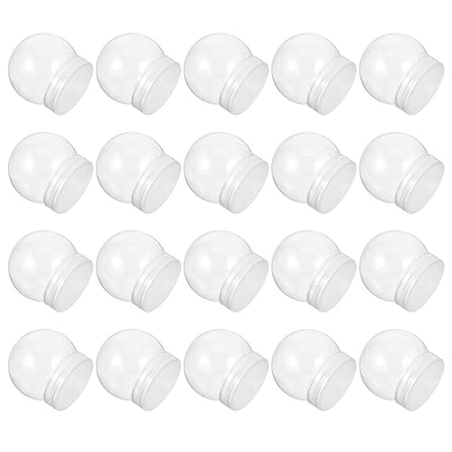 ABOOFAN 20pcs DIY Snow Globe Water Globe Clear Plastic Snow Globe 4inch Light Bulb Water Globe Jar with Screw Off Cap Empty Fillable Display Jar for Crafts Holiday Supplies