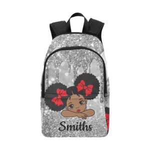 deargifts custom glitter backpack for girls boys kids personalized name school backpack book bag