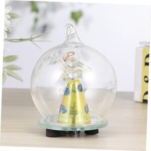 BESTOYARD 4 pcs Light Christmas for Party Home Color LED Pendant Nativity Shop Xmas Ornament Globe Hanging Creative Angel Snowglobe Crafts Delicate Snow Changing Room Glass Decorations