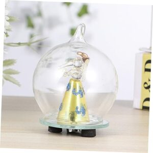 BESTOYARD 4 pcs Light Christmas for Party Home Color LED Pendant Nativity Shop Xmas Ornament Globe Hanging Creative Angel Snowglobe Crafts Delicate Snow Changing Room Glass Decorations