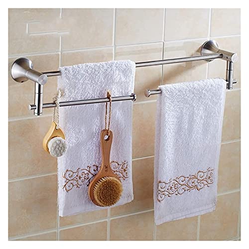 Towel BAR Rack Towel Rail Towel Bar Holder Bathroom Rotating Towel Bar 304 Stainless Steel Brushed Single Pole Double Pole Towel Rack Kitchen Hanging Rod