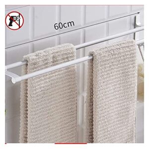 Towel BAR Rack Towel Bar Rail Wall Bath Towel Holder Stainless Steel Towel Rack,Towel Rack Bathroom Towel Rack Space Aluminum Bathroom Wall Mount Single Rod Towel Bar Toilet Rack (Size : 60cm)