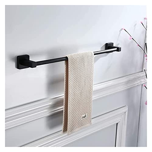 Towel BAR Rack Towel Holder Punch-Free Nordic Towel Rack, Leaves Single-Pole Black Towel bar Stainless Steel Bathroom Towel Rod H? (Color : F)