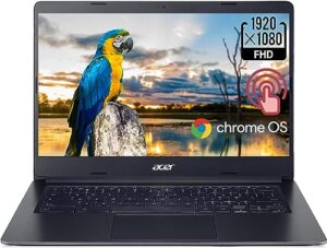 acer chromebook 314 laptop for student & business, 14" full hd touchscreen, 4gb ram, 64gb emmc, quad-core intel celeron n4020, 12.5h long battery life, intel uhd graphics, wifi, black, chrome os