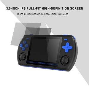 Handheld Video Game Console Retro Game Console 3.5'' IPS 640*480 Screen Portable Game Console Support TV Connection and Save Game-Black||RK2023(16G+256G)