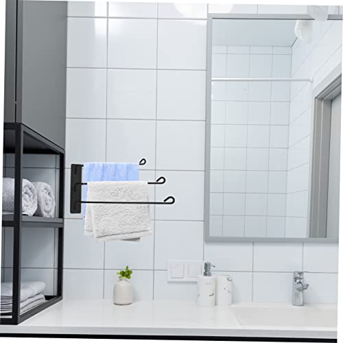 STOBAZA 4pcs Swivel Frame Wall Towel Rack Swivel Towel Rack Swing Hangers Wall Mounted Swivel Towel Rack Bathroom Swivel Towel Rails Towel Racks Bathroom Towel Rod Towel Rack Bathroom