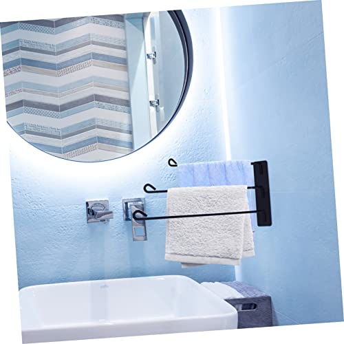 STOBAZA 4pcs Swivel Frame Wall Towel Rack Swivel Towel Rack Swing Hangers Wall Mounted Swivel Towel Rack Bathroom Swivel Towel Rails Towel Racks Bathroom Towel Rod Towel Rack Bathroom