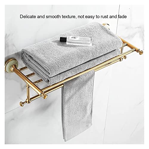 Towel BAR Rack Towel Rail for Bathroom,All Copper European Hand Towel Holder,Jade Bath Towel Rail,Bathroom Hardware Bathroom Rack Towel Bar/Towel Rack (Color : Double Rod, Size : Christmas Reindeer