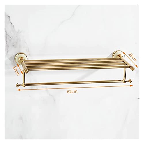 Towel BAR Rack Towel Rail for Bathroom,All Copper European Hand Towel Holder,Jade Bath Towel Rail,Bathroom Hardware Bathroom Rack Towel Bar/Towel Rack (Color : Double Rod, Size : Christmas Reindeer